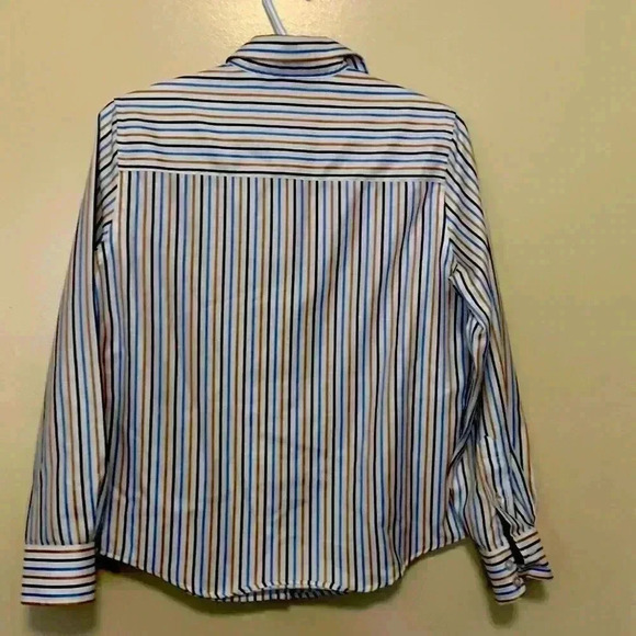 Tabi petite, 100% cotton, Wrinkle Resistant Striped  Button Down Shirt, NWOT - Picture 2 of 6